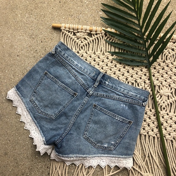 Free People Distressed Jean Shorts Size 25 - Picture 4 of 6
